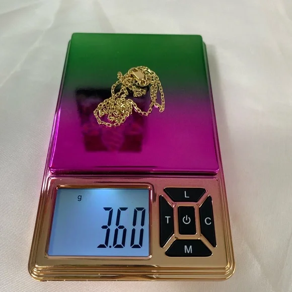 14K YELLOW GOLD small paperclip link chain REAL GOLD 18” - Picture 12 of 13